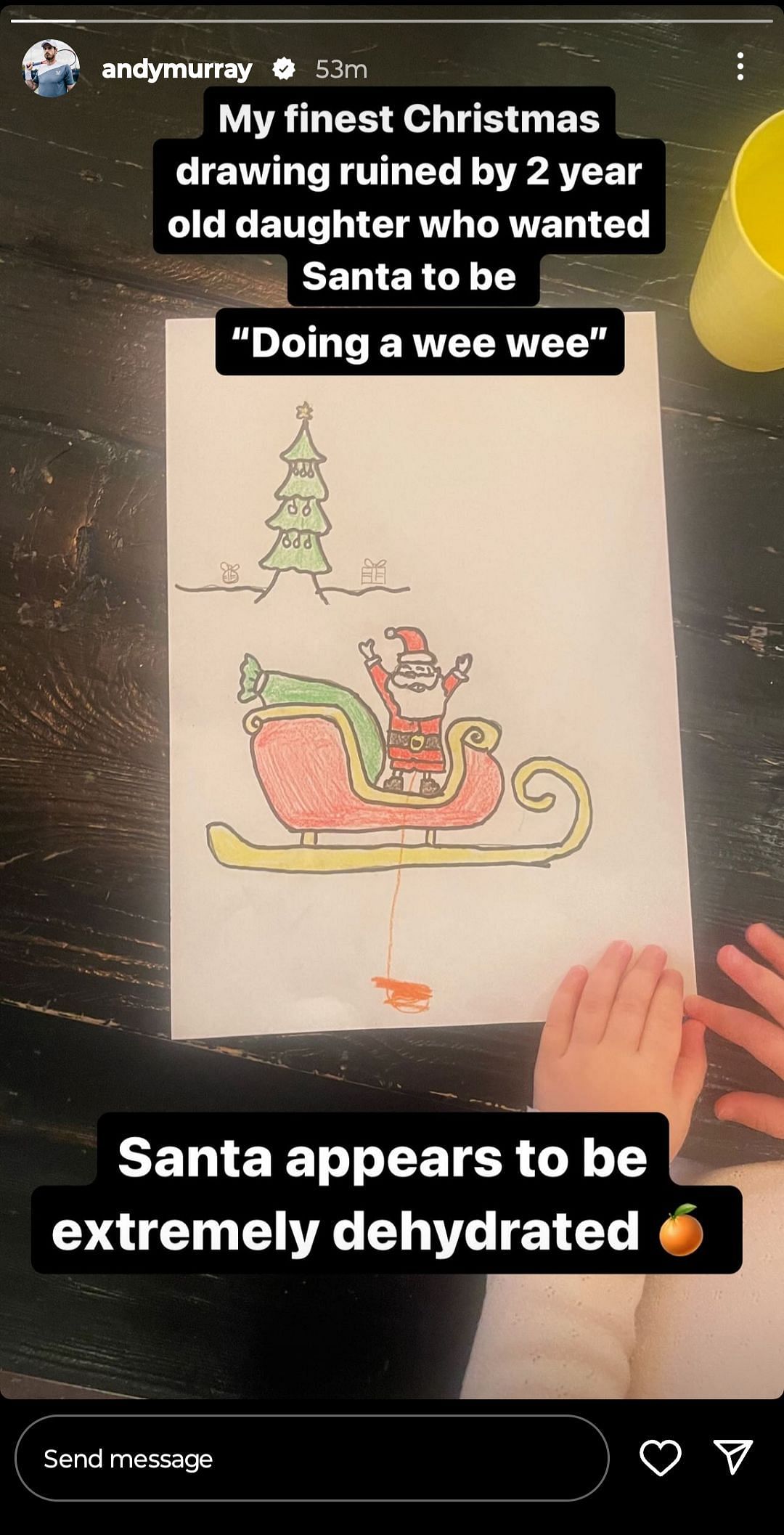 Andy Murray's drawing on Instagram.